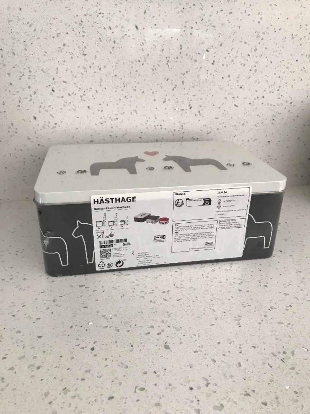 HÄSTHAGE Tin with Lid Set of 3 Metal Box